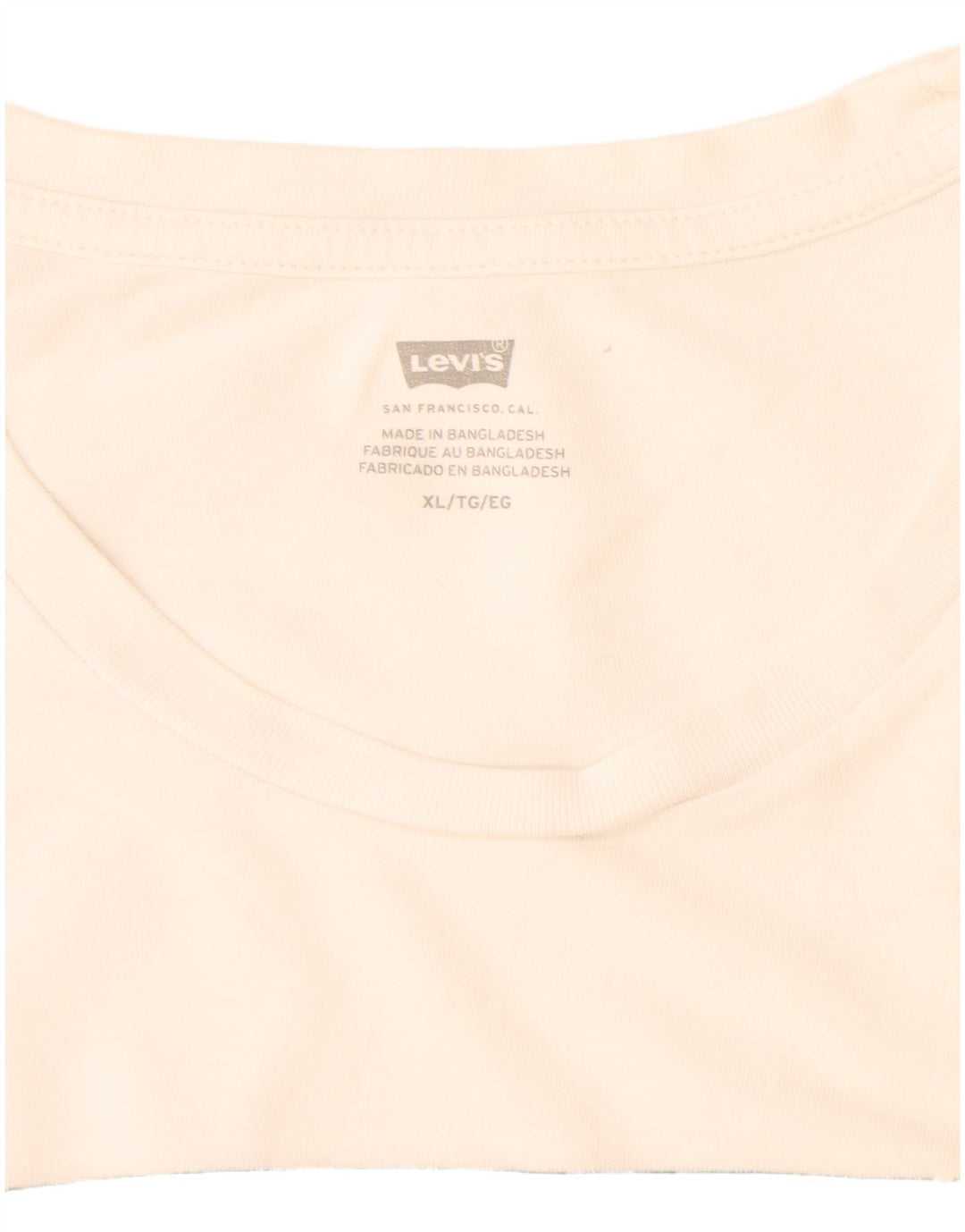 Camiseta gráfica masculina Levi's Top XL algodão branco