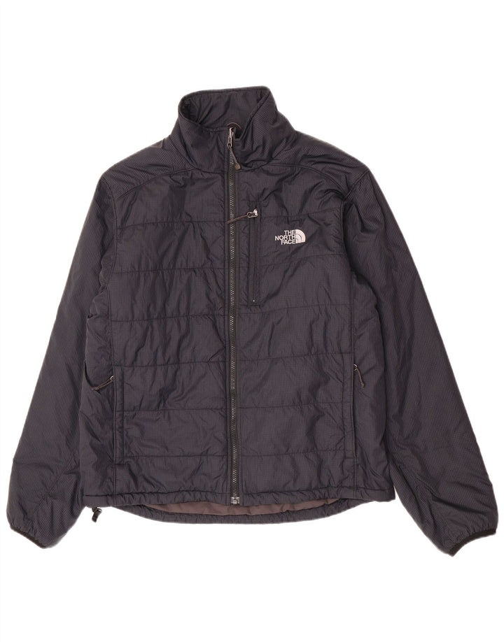 Jaqueta acolchoada masculina The North Face UK 38 nylon xadrez azul marinho médio