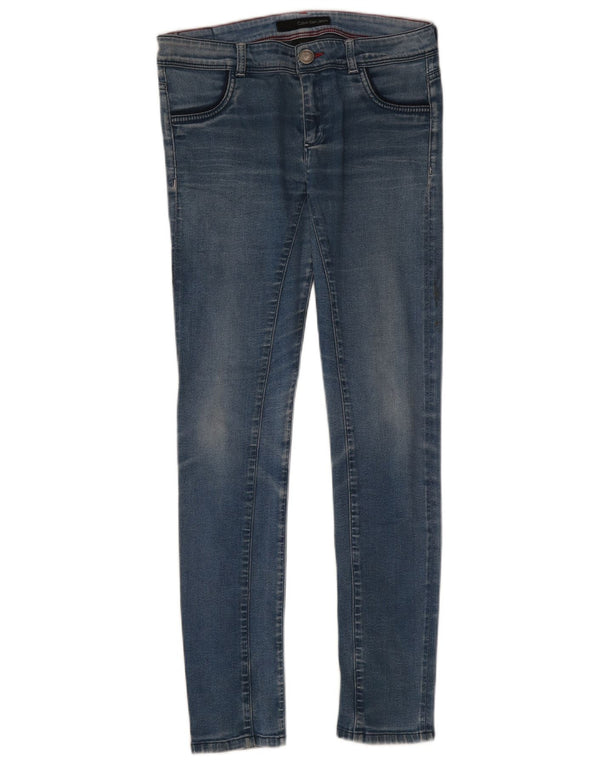 Calvin Klein Jeans Skinny Feminino W28 L30 Azul Algodão