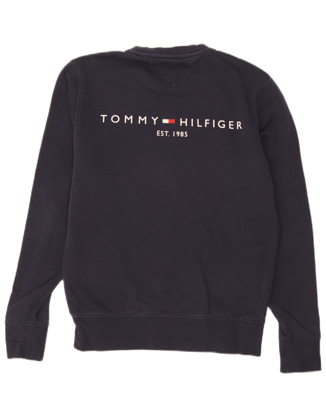 Tommy Hilfiger moletom masculino jumper médio algodão azul marinho