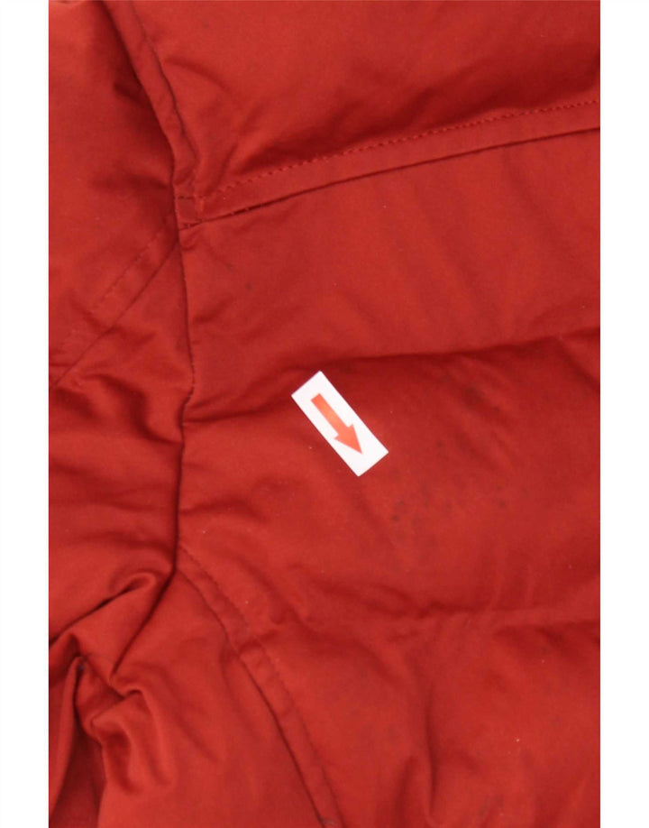 Jaqueta masculina Zara com capuz e acolchoada UK 40 poliéster vermelho médio