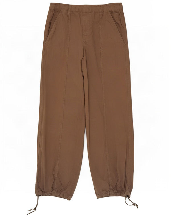Zara Calça feminina cintura alta solta XS W24 L29 bege