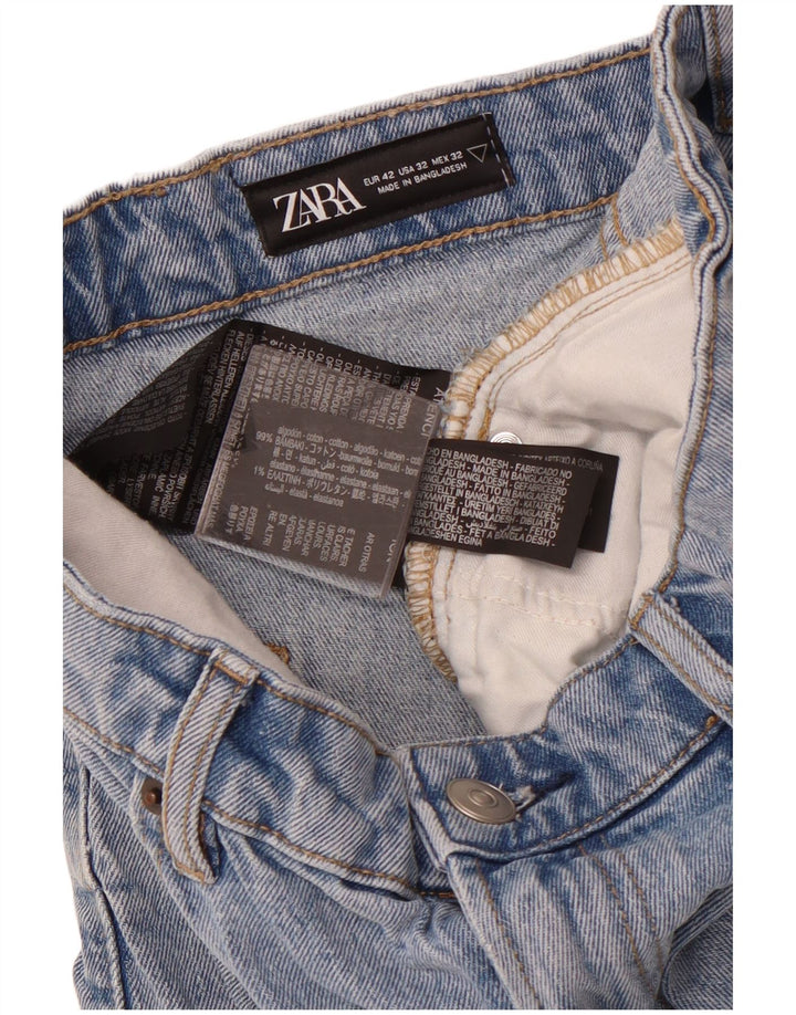 Shorts jeans masculino ZARA EU 42 grande W32 algodão azul