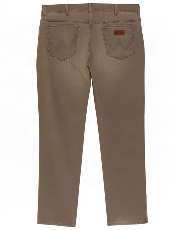 Wrangler Mens Texas Stretch Calça Casual Reta W40 L32 Algodão Cinza