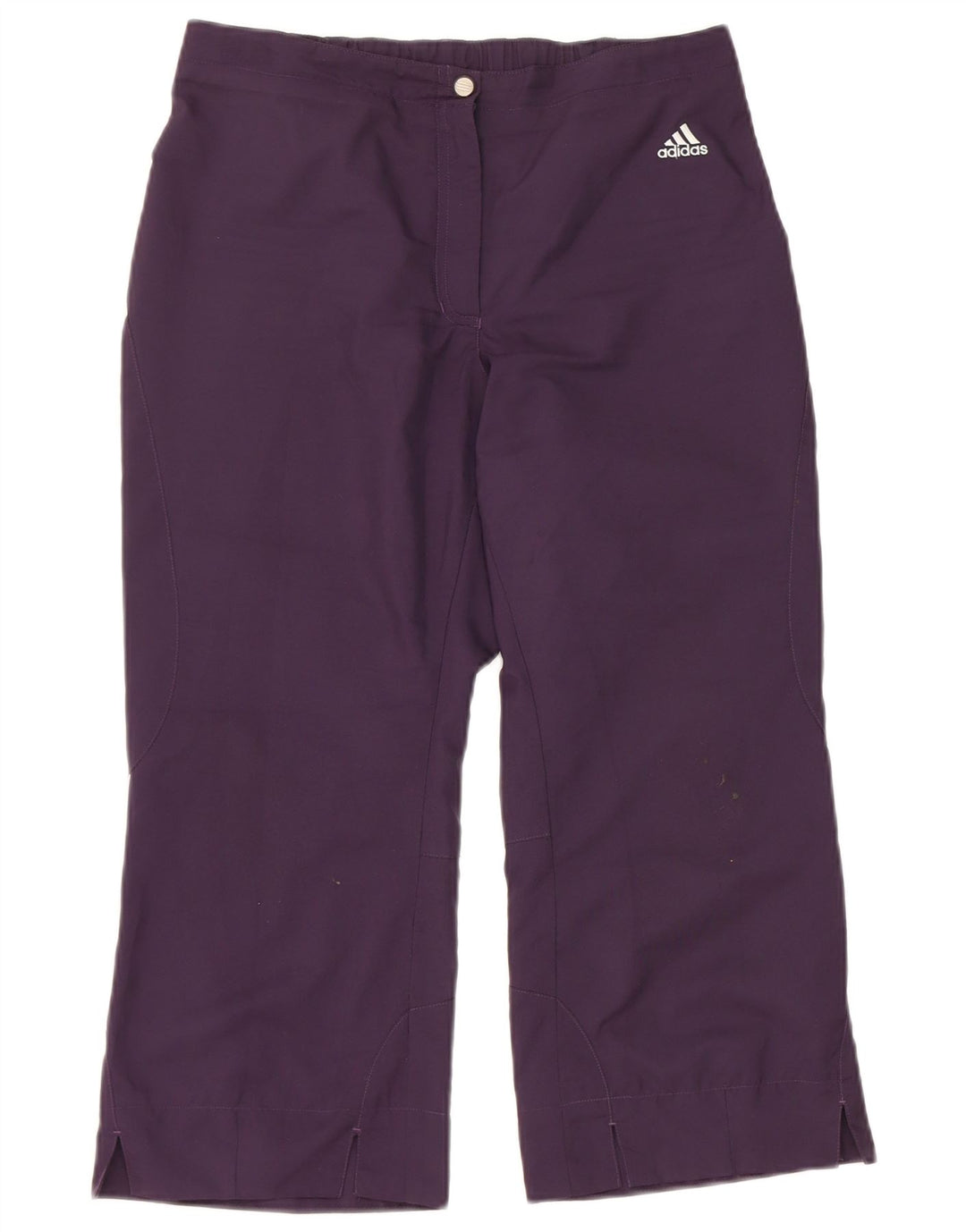 Calça Capri Feminina Adidas UK 12 Médio W28 L21 Poliéster Roxo
