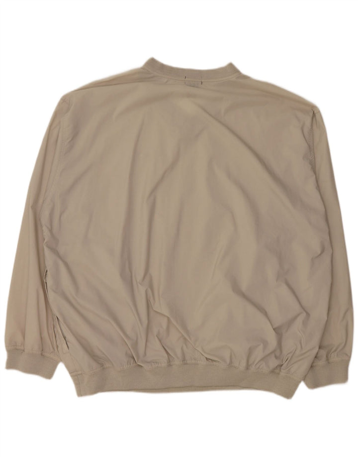 Izod Mens Loose Fit Pulôver Treino Top XL Cinza Nylon