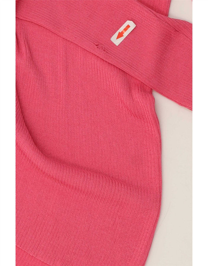 Suéter cardigã feminino Zara Reino Unido 14 viscose rosa médio