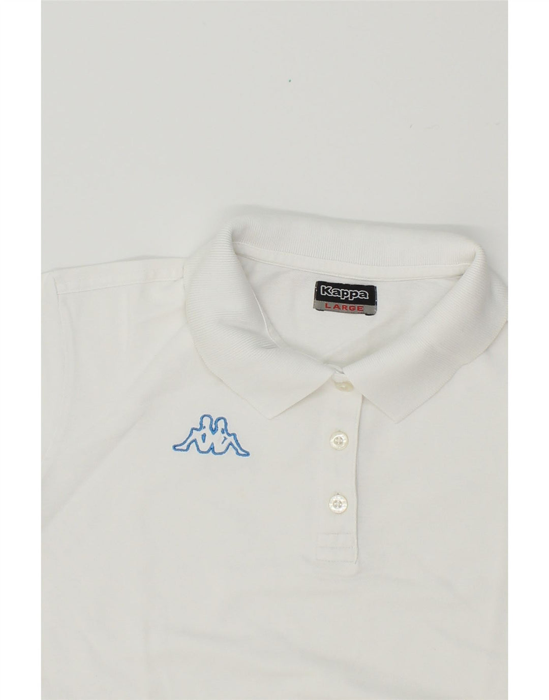 KAPPA Womens Polo Shirt UK 16 Large White Cotton Vintage Kappa and Second-Hand Kappa from Messina Hembry 