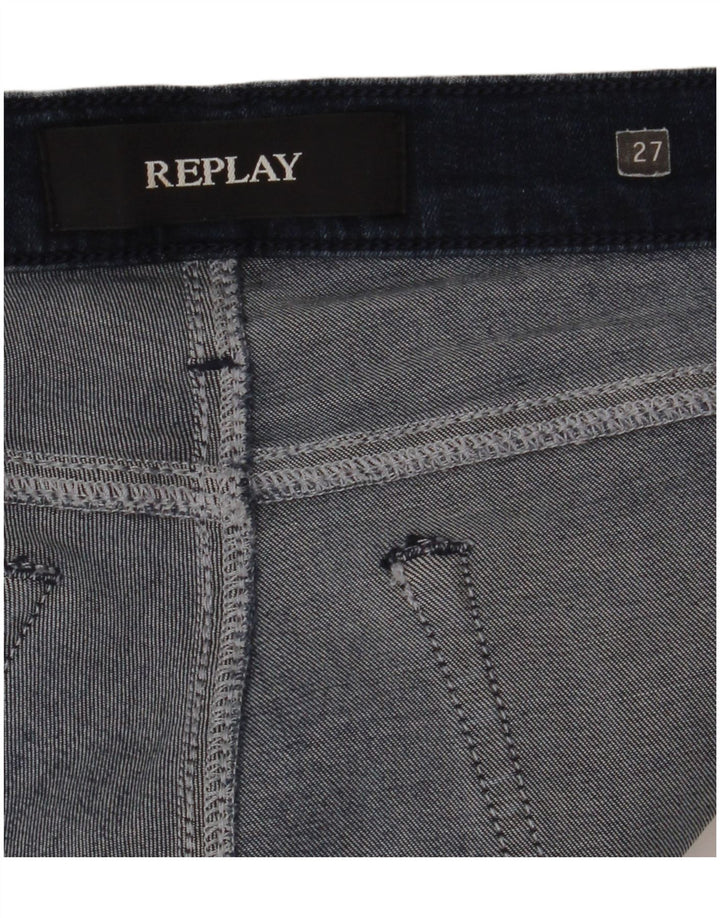 Replay Jeans Slim Feminino W27 L28 Azul Marinho