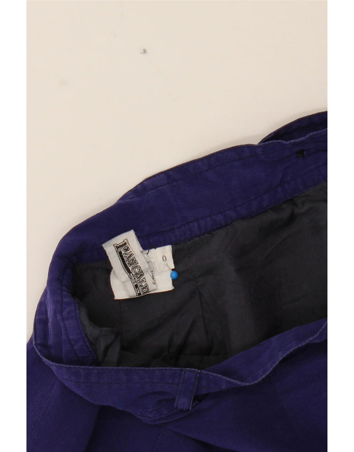 PANCALDI & B Womens Straight Chino Trousers US 0 XS W24 L28 Purple Silk Vintage Pancaldi & B and Second-Hand Pancaldi & B from Messina Hembry 