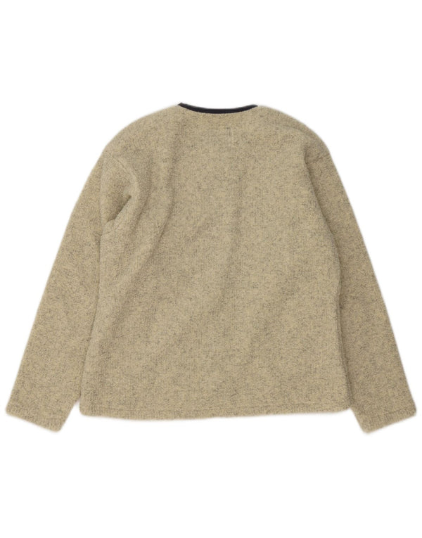 Jaqueta de lã feminina Jack Wolfskin UK 14 médio bege