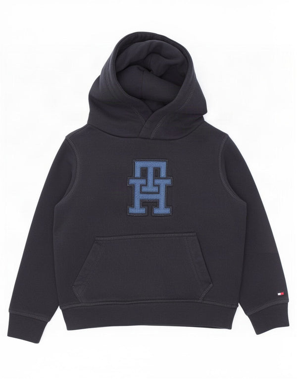 Tommy Hilfiger Meninos moletom com capuz gráfico 4-5 anos azul marinho algodão