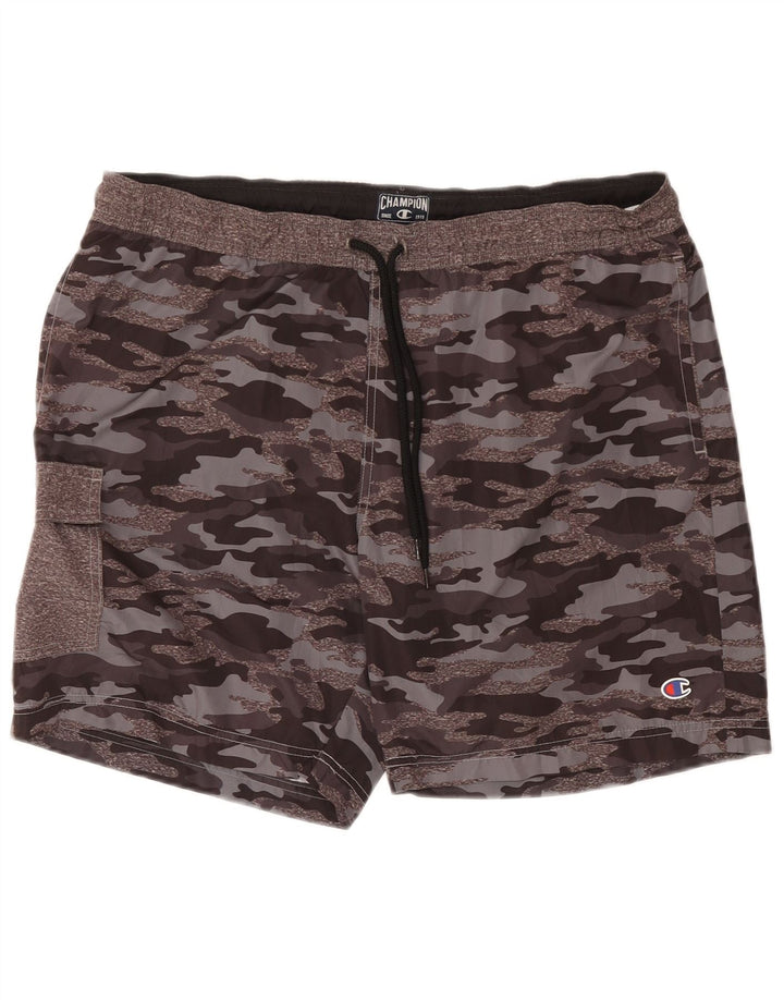 Shorts de natação masculino Champion 2XL cinza camuflado