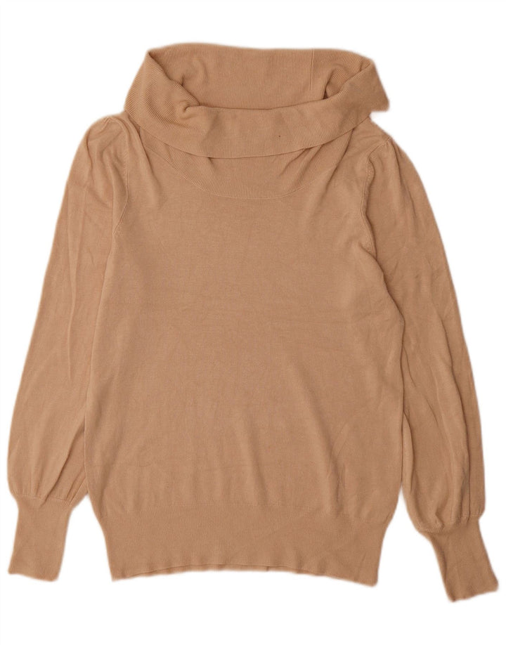 Suéter feminino Marks & Spencer com gola redonda Reino Unido 14 grande viscose bege