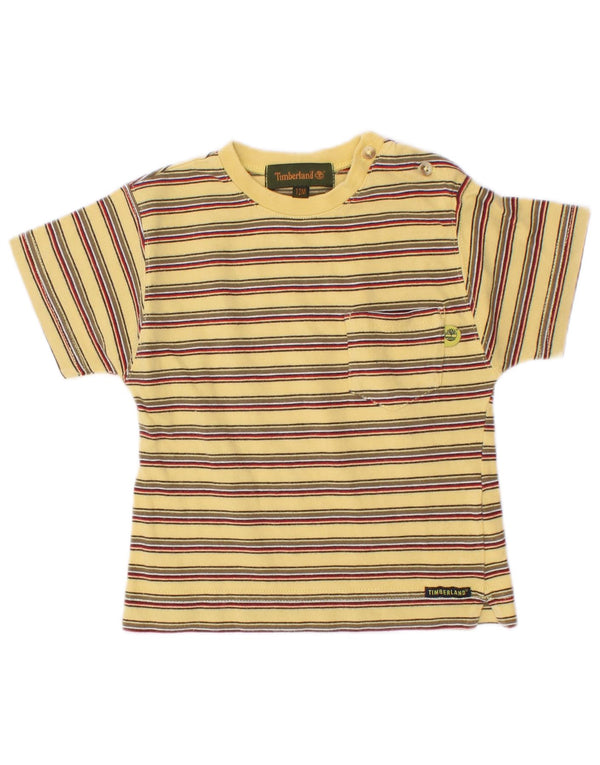 Camiseta Timberland Baby Boys 9-12 Meses Algodão Listrado Amarelo