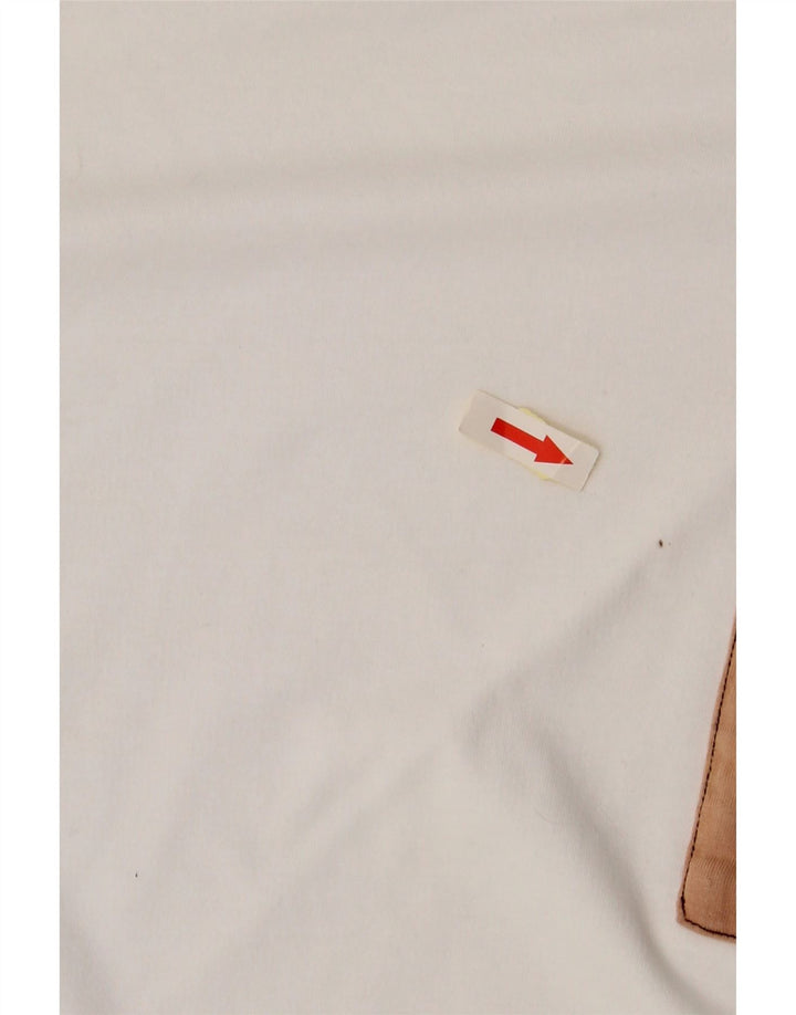 Camiseta masculina CALVIN KLEIN JEANS com estampa gráfica de algodão branco médio