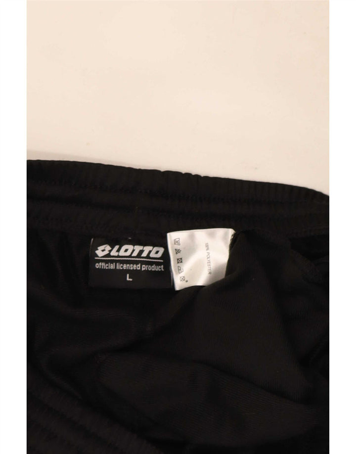 Calça de treino masculina Lotto Joggers grande poliéster preto