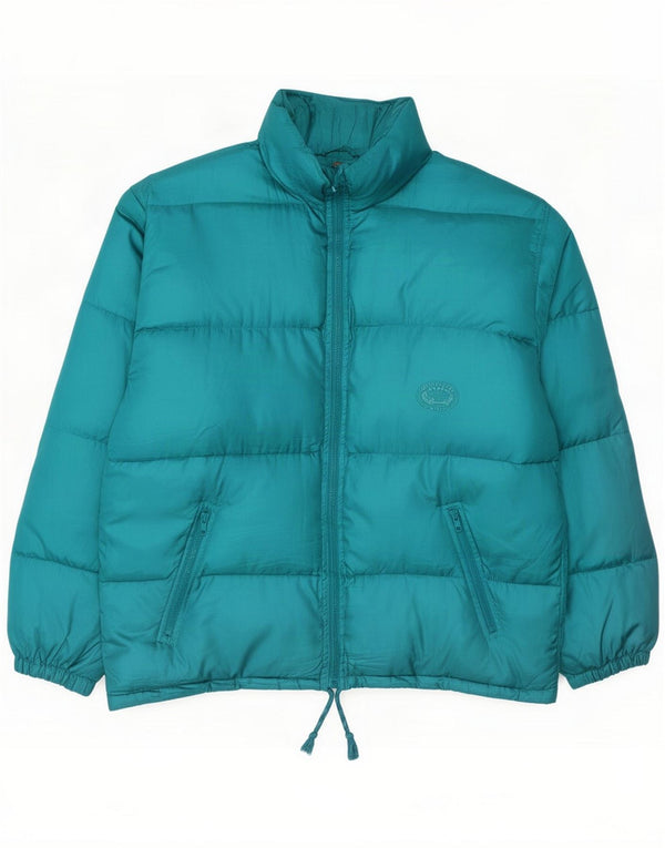 Jaqueta acolchoada masculina vintage UK 42 XL azul