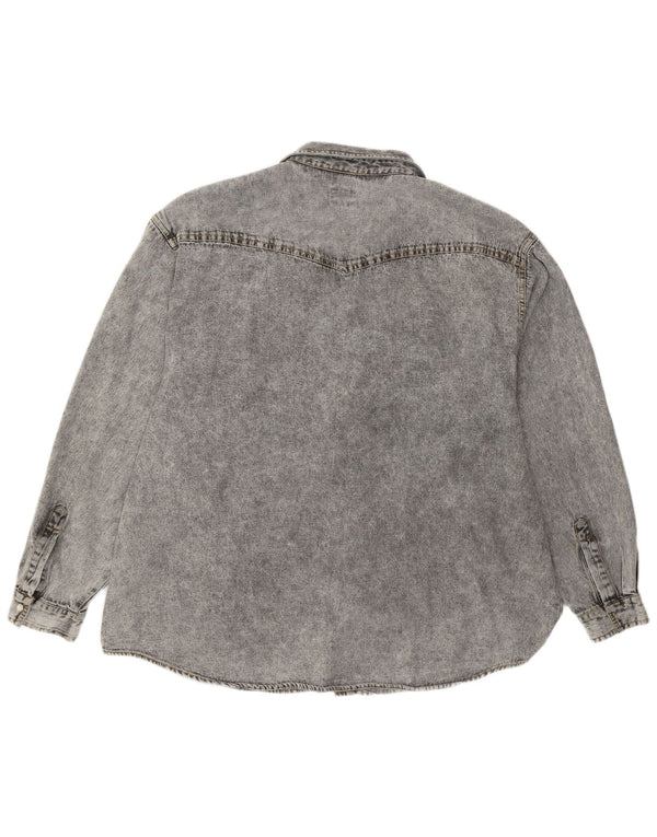 Camisa jeans masculina Arizona XL algodão cinza