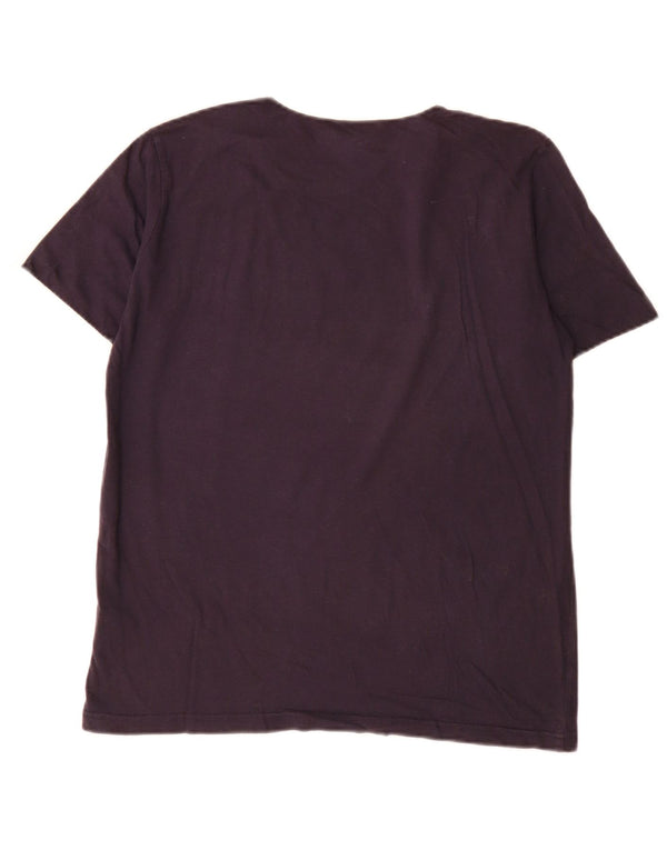 Camiseta masculina Puma Graphic Top pequeno algodão colorblock azul marinho