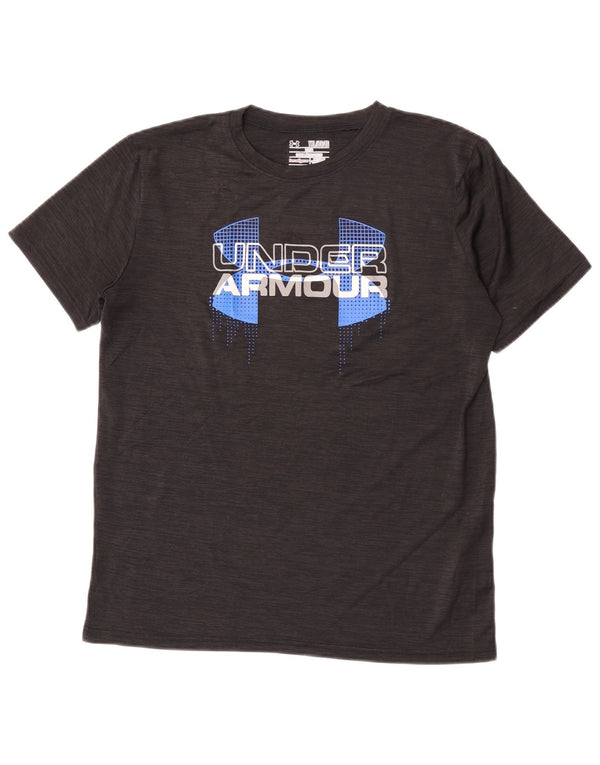 Camiseta Under Armour Boys Heat Gear Graphic Top 13-14 Anos XL Preto