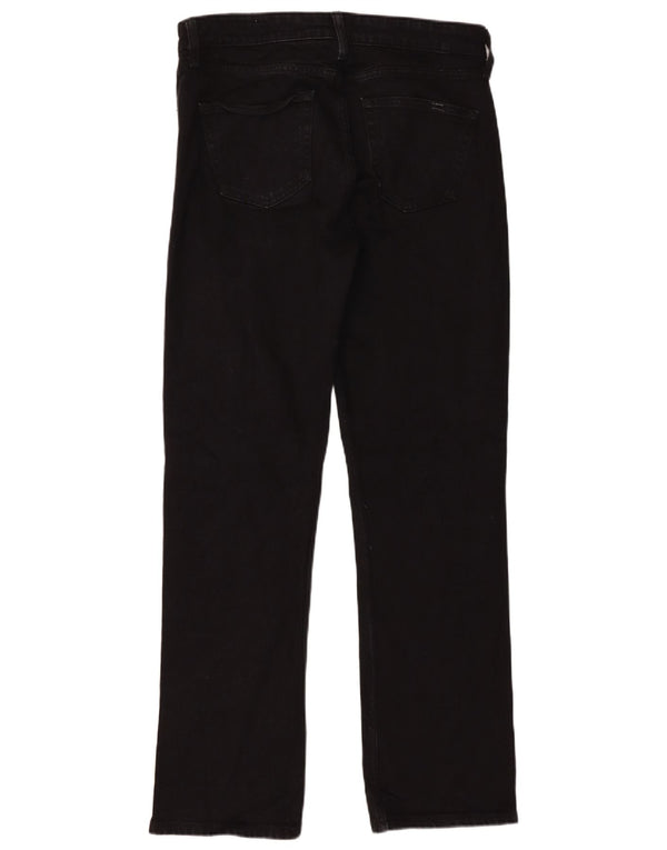 Calça jeans reta feminina Zara EU 40 médio W30 L32 preto
