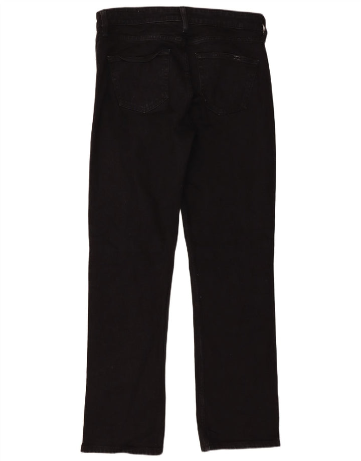 Calça jeans reta feminina Zara EU 40 médio W30 L32 preto