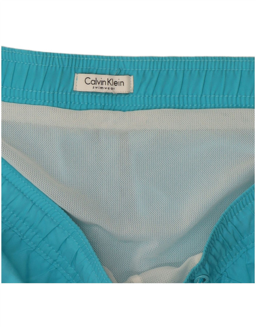 Shorts de natação masculino Calvin Klein gráfico grande azul praia