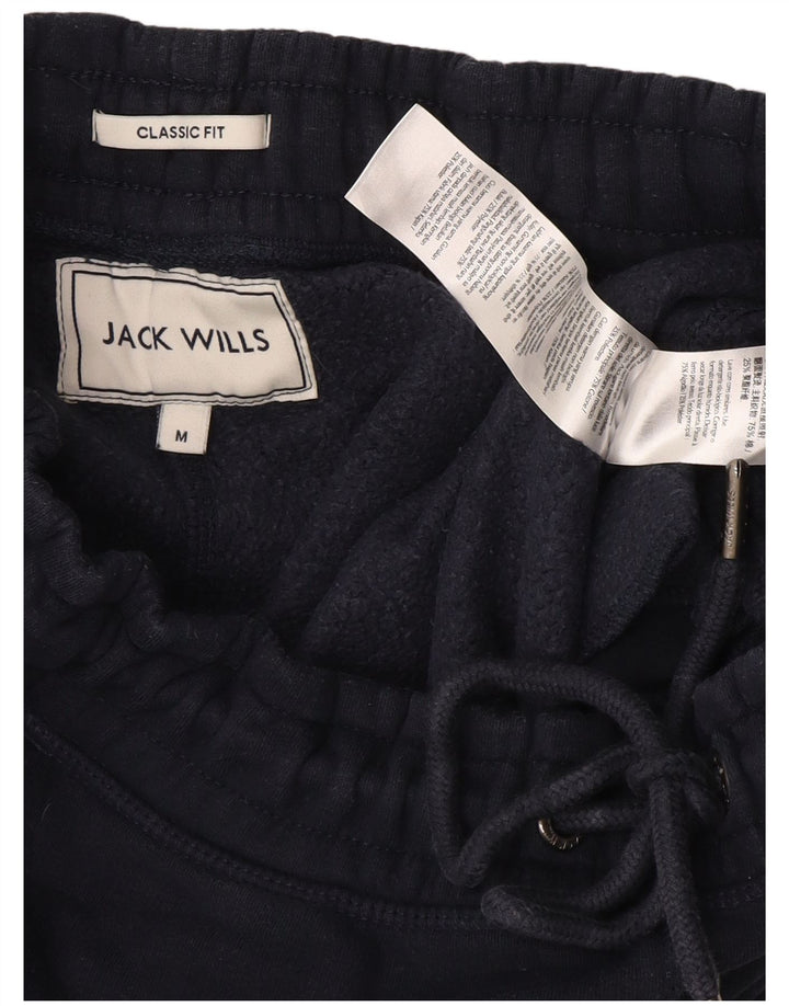 Jack Wills Calça de treino masculina gráfica Joggers médio azul marinho