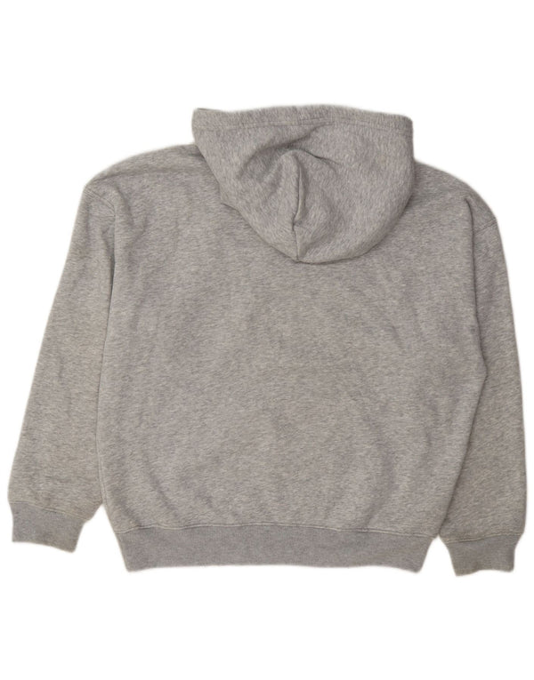 Hollister masculino gráfico solto ajuste moletom com capuz XS algodão cinza