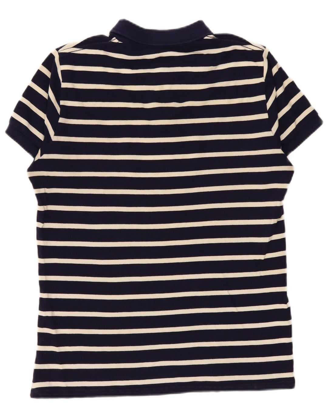 Camisa polo masculina French Connection de algodão listrado azul marinho médio