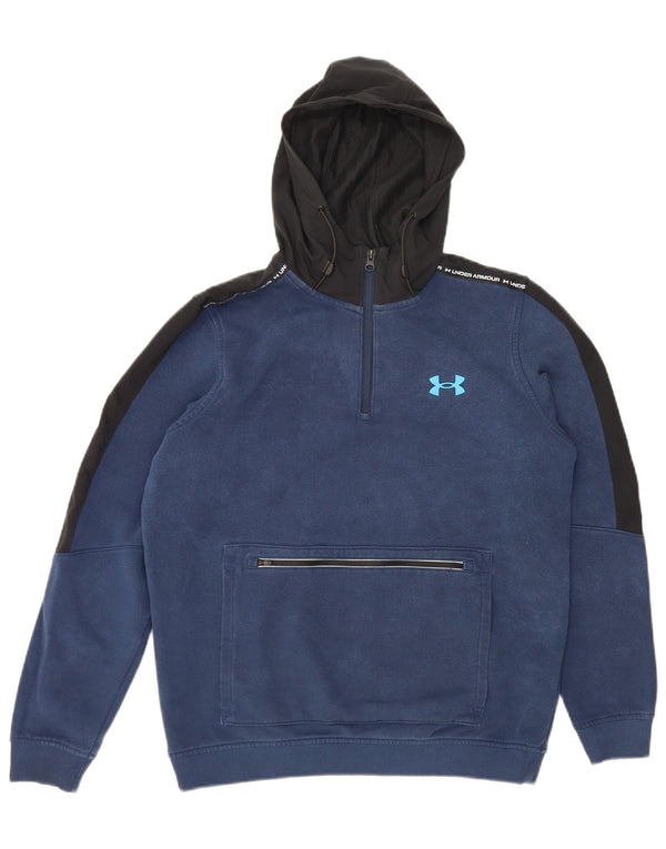 Under Armour Mens Graphic Hoodie Jumper Médio Azul Marinho Colorblock