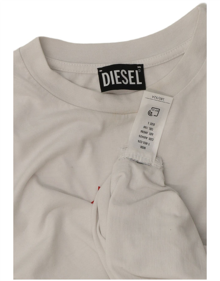Camiseta Diesel Boys Graphic Top 13-14 Anos Grande Branco