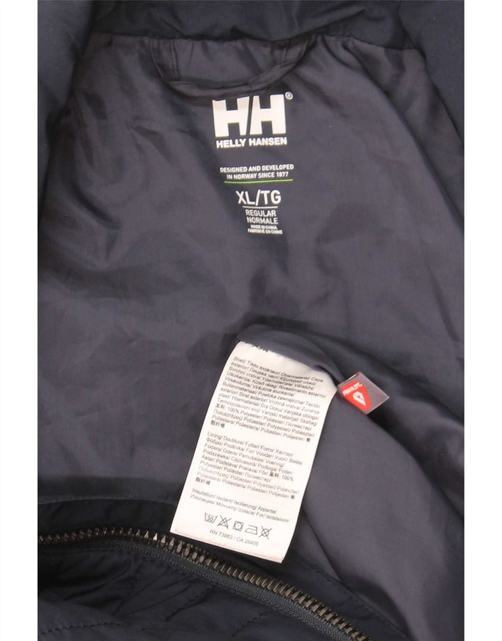 Jaqueta masculina acolchoada gráfica Helly Hansen UK 42 XL azul marinho poliéster