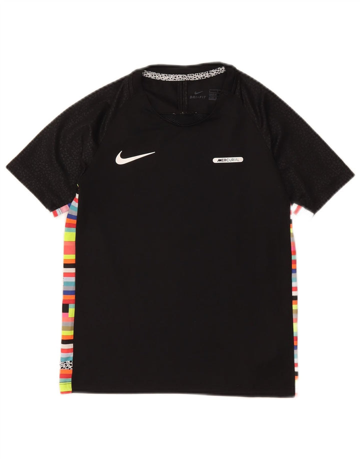 Camiseta Nike Boys Graphic Top 8-9 Anos Pequena Listrada Preta Poliéster