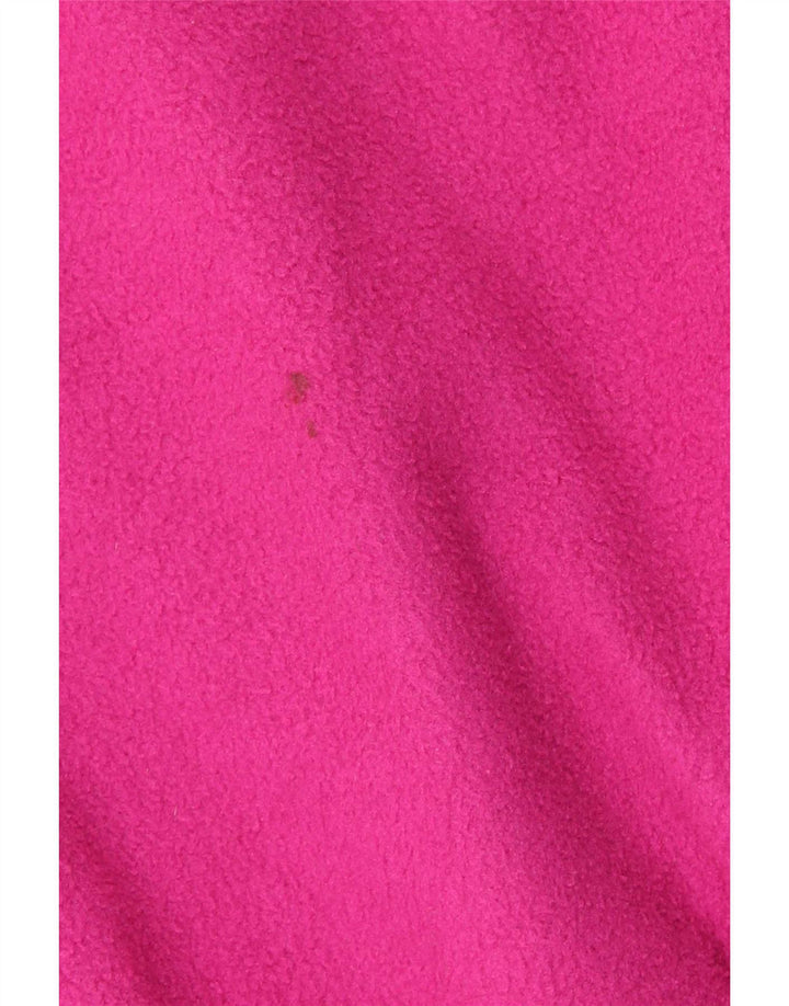 Tecnica Suéter masculino de lã com gola e zíper gráfico grande rosa poliéster