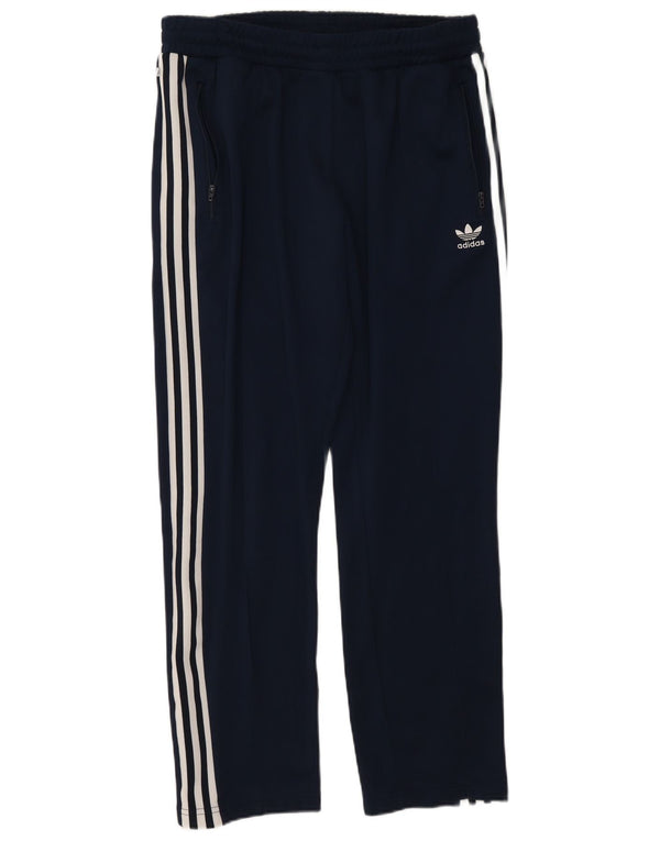 Calça de treino masculina Adidas XL azul marinho algodão