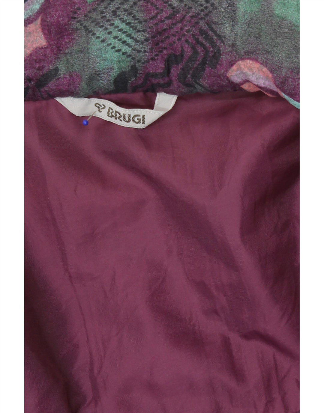 Jaqueta corta-vento masculina Brugi com padrão abstrato UK 42 XL multicolorida