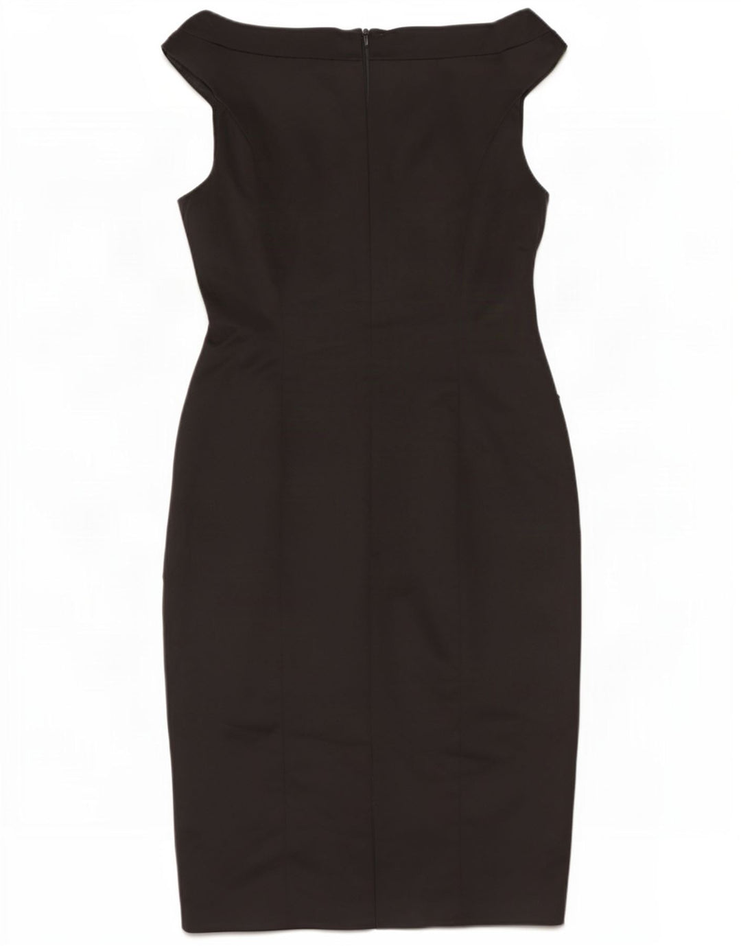 Vestido feminino Coast sem ombros com bainha UK 12 acetato preto médio