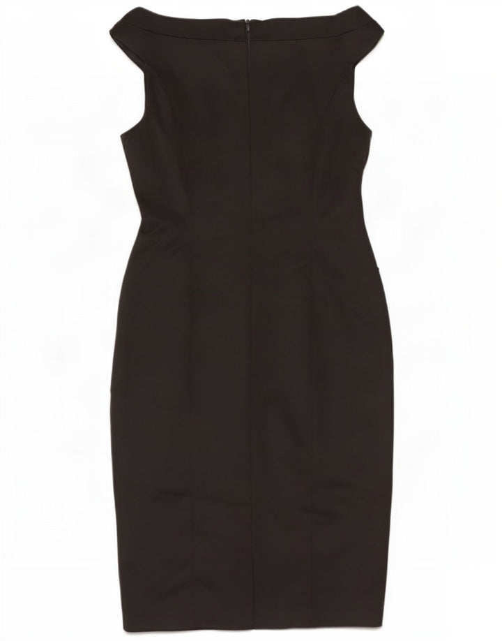 Vestido feminino Coast sem ombros com bainha UK 12 acetato preto médio