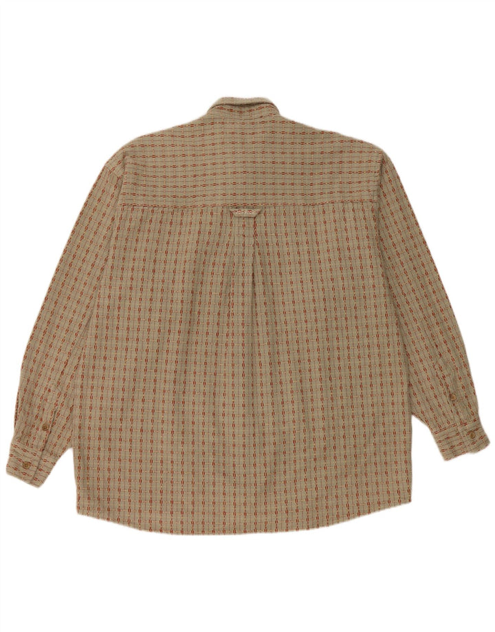 Camisa masculina de flanela Fat Face grande algodão xadrez verde