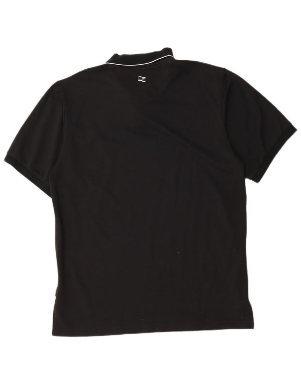 Adidas Mens Climalite Polo Grande Algodão Preto