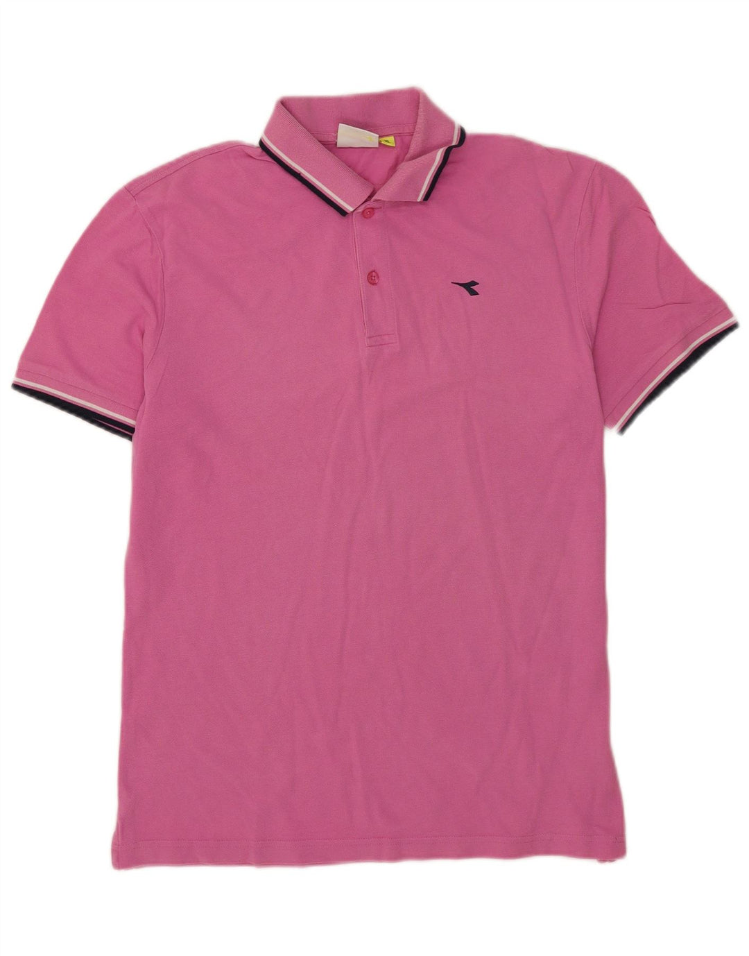 Camisa polo masculina Diadora XL rosa listrada