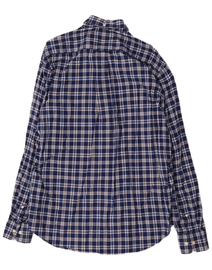 Gant Camisa masculina Madison Regular Fit grande algodão xadrez azul marinho