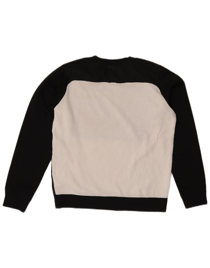Moletom gráfico masculino Nike Jumper médio preto colorblock algodão