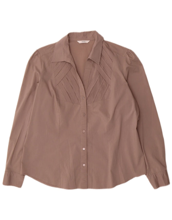 Blusa feminina Marks & Spencer UK 18 XL algodão cinza