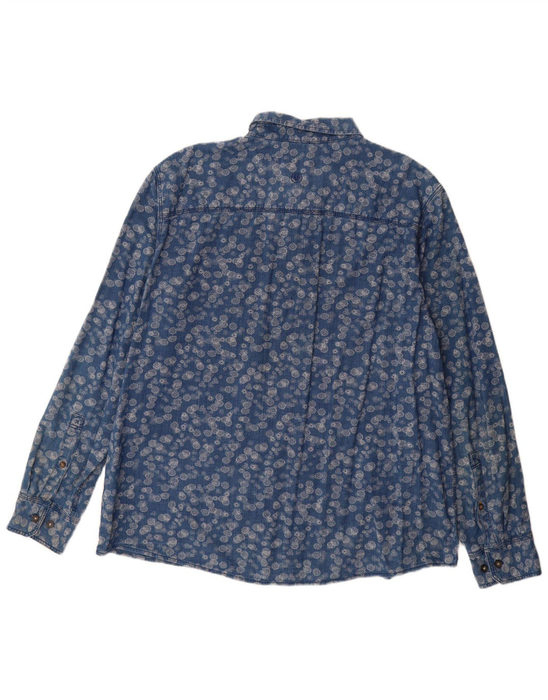 Camisa masculina Fat Face 2XL algodão floral azul