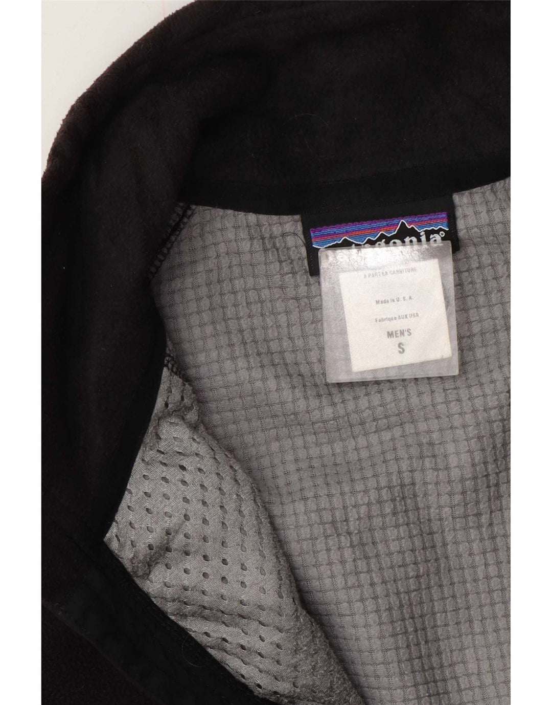 Jaqueta de lã masculina Patagonia UK 36 poliéster cinza pequeno