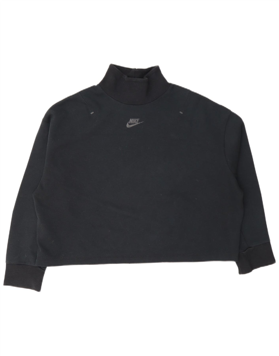 Nike feminino colheita oversized moletom jumper reino unido 10 pequeno azul marinho