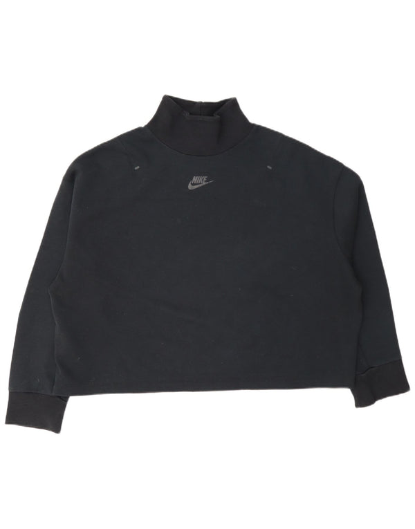 Nike feminino colheita oversized moletom jumper reino unido 10 pequeno azul marinho